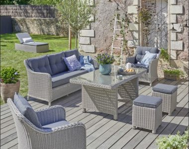 Salon de jardin Sienne Ecloz 7 places avis clients terrasse